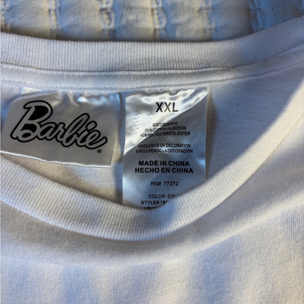 Barbie Dip Dye Pink Graphic Tee Shirt XXL Embroidered Logo Y2K Casual - Picture 3 of 6